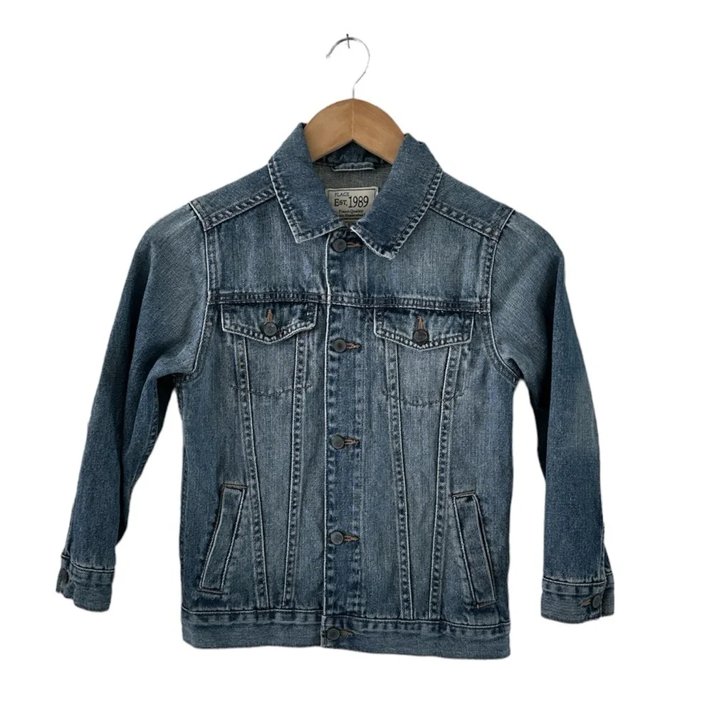 The Children's Place Boys/Unisex Basic Denim Jacket, Size S/P 5-6
